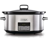 Breveille Crock-Pot Large Electric Slow Cooker - 7.5L (up to 10 People), Stainless Steel, Programmable Digital Display, Keep Warm Function & 20-Hour Countdown Timer, CSC063