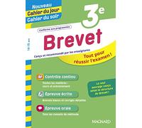 Brevet 3e - Nouveau Cahier du jour Cahier du soir: Conçu et recommandé par les enseignants