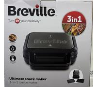 VST098 Panini Press, Black & Stainless Steel