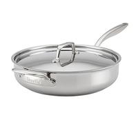 Breville 32071 Clad Stainless Steel Saute Pan/Frying Pan/Fry Pan with Lid and Helper Handle - 5 Quart, Silver
