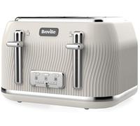 Breville 4 Slice Toaster VTT891 High Lift Wide Slots 3000W Cream Toaster