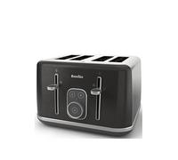 Breville Aura 4 Slice Toaster with High Lift & Wide Slots | Touch Control Panel | Shimmer Grey [VTR020]