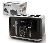 Breville Aura 4 Slice Toaster | Touch Control Panel | Extra High Lift | Variable Width Slots | Shimmer Black [VTR019]
