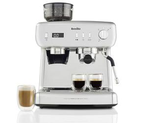 Breville Barista Max+ Espresso | Latte & Cappuccino Coffee Machine | Intelligent Grind & Dosage | Precision Extraction Timer | Integrated Milk Frother | 15 Bar Italian Pump | Silver [VCF153]