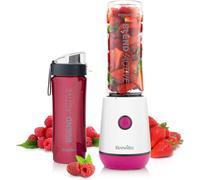 Breville Blend Active Personal Blender & Smoothie Maker | 350W | 2 Portable Blend Active Bottles (600ml) | Leak Proof Lids | White & Pink [VBL248]