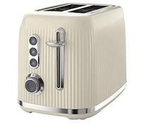 Breville Bold Vanilla Cream 2-Slice Toaster with High-Lift and Wide Slots | Cream and Silver Chrome