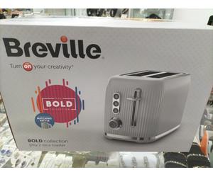 Breville Bold Collection 2 Slice Grey Toaster Brand VTR002 New In Box