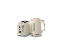 Breville Bold Cream Kettle and Toaster Set | with 1.7 Litre, 3KW Fast-Boil Electric Kettle and 2-Slice High-Lift Toaster | Cream and Silver Chrome