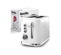 Breville Bold White 2-Slice Toaster VTR037 - White and Silver Chrome Chrome