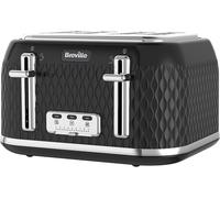 Breville Curve 4 Slice Toaster with High Lift & Wide Slots | Black &