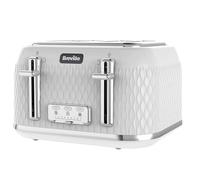 BREVILLE Curve VTT911 4-Slice Toaster - White & Chrome, White