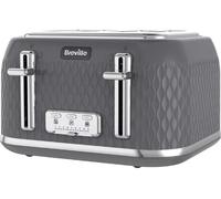 Breville Curve 4 Slice Toaster with High Lift & Wide Slots | Grey & Chrome [VTR013]