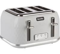 BREVILLE Curve VTT911 4-Slice Toaster - White & Chrome, White