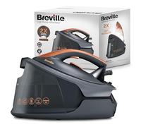 Breville DiamondXpress Steam Generator Iron | 2400 W | 160g/min Continuous Steam | 490g/min Steam Boost | Diamond Ceramic Soleplate | Detachable 1.5 L Water Tank | Grey & Rose Gold [VIN445]