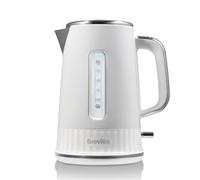 Breville French Riviera White Electric Kettle, 3kW Fast Boil, 1.7L Capacity | Gentle Glow Illumination & Premium Matte Metallic Finish, Auto Shut-Off System To Prevent Boil-Dry & Overheating (VKT287)