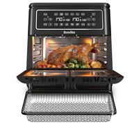 Breville Halo Flexi Air Fryer & Large Mesh Tray | Digital Dual Air Fryer Oven | 11L: Serves 10+ | Fry, Bake, Grill, Roast & Reheat | 2400 W | Save £65 a Year on Energy Bills* | Black [VDF138]