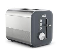 Breville High Gloss 2 Slice Toaster with High-Lift & Wide Slots | Grey & Stainless Steel [VTT968]