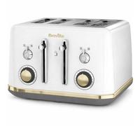 Breville Mostra Vtt937 4-Slice Toaster Stainless Steel White