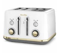 Breville Mostra VTT937 4-Slice Toaster Stainless Steel White - Stainless Steel - White - 1