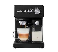Breville Prima Latte One-Touch Espresso Maker | Auto Milk Frother | Coffee Machine for CappuccinosLattes & More | 15 Bar Italian Pump | Black | VCF183