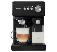 Breville Prima Latte One-Touch Espresso Maker | Auto Milk Frother | Coffee Machine for CappuccinosLattes & More | 15 Bar Italian Pump | Black | VCF183