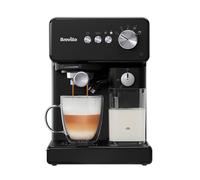 Breville Prima Latte One-Touch Espresso Maker | Auto Milk Frother | Coffee Machine for CappuccinosLattes & More | 15 Bar Italian Pump | Black | VCF183