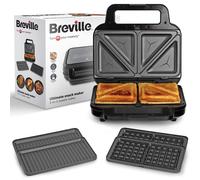 Breville Sandwich/Panini Press & Toastie Maker | 3-Slice | Stainless Steel...