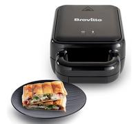 Breville Solo SnackMaster | Mini Toastie Maker & Snack Maker for Pancakes, Omelettes, Toasted Sandwiches & More | Wipe Clean, Non Stick Plates | Black [VST102]
