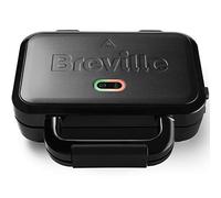 Breville Ultimate Deep Fill Toastie Maker | 2 Slice Sandwich Toaster | Removable Non-Stick Plates | Stainless Steel | Black [VST082]