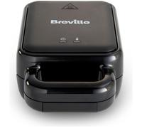 Breville Solo SnackMaster | Mini Toastie Maker & Snack Maker for Pancakes, Omelettes, Toasted Sandwiches & More | Wipe Clean, Non Stick Plates | Black [VST102]