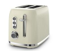 Breville Bold Vanilla Cream 2-Slice Toaster with High-Lift and Wide Slots | Cream and Silver Chrome
