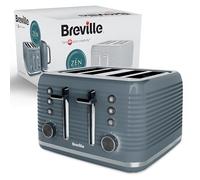 Breville Zen 4 Slice Toaster with High Lift & Wide Slots | Grey & Silver Chrome [VTR027]