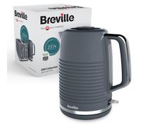 Breville Zen Grey Electric Kettle | 1.7L | 3kW Fast Boil | Grey & Silver Chrome [VKT250]