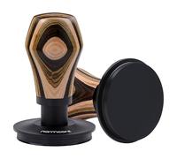 BrevilleTamper V4 Spring Loaded Coffee Tamper with Titanium PVD Coating Flat Base, Fits 54mm Breville Sage Portafilters, Colorful Wood Handle