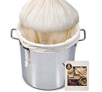 Brew Bag, 26" x 22", 2 Pack, 100% Unbleached Cotton Bag for Homebrewing, Fine Cheesecloth Bag for Fruit/Cider/Wine/Beer, Reusable Drawstring Straining