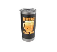 Brew Can Do Cute Beer Pun Motivational Stainless Steel Insulated Tumbler