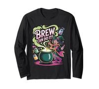 Brew Can Do It Funny Pun Halloween Witch Costume Outfit Long Sleeve T-Shirt