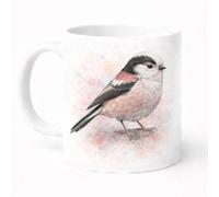 Brew Crew Gifts Long-Tailed Tit Watercolour Mug, Ceramic, 11 oz, Dishwasher Safe, Bird Theme