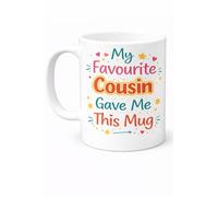 Brew Crew Gifts My Favourite Cousin Gave Me This Mug, 11oz White Ceramic, Microwave and Dishwasher Safe, Fun Cousin Birthday Gift