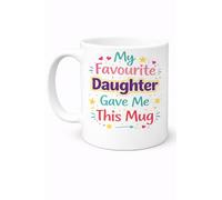 Brew Crew Gifts My Favourite Daughter Gave Me This Mug, Ceramic, 11oz, Microwave and Dishwasher Safe, Dad, Mum Gift Vibrant Colourful Print