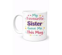 Brew Crew Gifts My Favourite Sister Gave Me This Mug, Ceramic, 11oz, Microwave and Dishwasher Safe, Vibrant Print, Brother Sister Gift