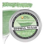 Brew Glitter - Mint Green Rimming Sugar (4oz, 1x Bar Tin) Cocktail Garnish for Mixed Drinks & Refreshments