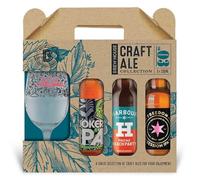 Brew House Craft Ale Collection. Including 3x 330ml bottles of Craft Ales with a Chalice Glass. Williams Bros, Harbour Brewing, Freedom Brewing. Perfect for Christmas and Birthdays by Blue Tree Gifts