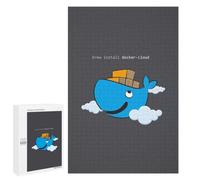 Brew Install Docker Cloud Art Jigsaw Puzzle, 1000 PCS, for Adult Puzzle Fans, A Creative Way to Unwind after A Busy Day, for Indoor Play