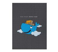 Brew Install Docker Cloud Colourful Wooden Jigsaw Puzzle for Adults, 500 PCS