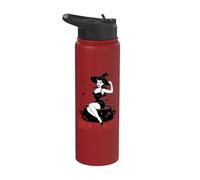 Brew It Baby Vintage Pinup Witch Cauldron Retro Halloween Stainless Steel Insulated Water Bottle