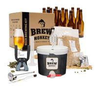 Brew Monkey Beer Brewing Kit - Deluxe Blond, Complete Home Brewing Set with Fermentation Bucket, Bottles, Malt, Hops and Accessories for 5L Craft Beer