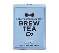 Brew Tea Co - Decaffeinated Earl Grey Tea - 15 Teabags, Caffeine Alternative for Earl Grey - Fresh, Citrussy Flavour (15 Tea Bags)