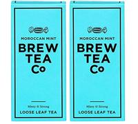 Brew Tea Co - Moroccan Mint - Minty & Strong Herbal Tea - 113g Loose Leaf Tea (Pack of 2)