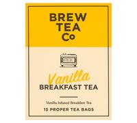 Brew Tea Co Vanilla Breakfast Tea Inc 15 Proper Tea Bags 52.5g